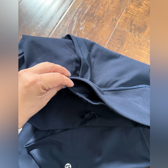 lululemon Navy Blue Leggings Wunder Train High Rise Tight 25” *Hem Slit - Picture 6 of 7